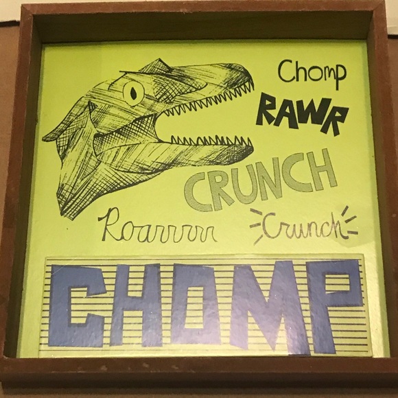 New Dinosaur 🦖”CHOMP” Wood Box Wall Art - Picture 10 of 16